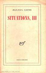 Sartre Jean-Paul. Situations - Tome 03 Livre
