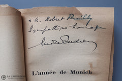 Tardieu Andre. Notes De Semaine 1938 - Lannée Munich (Signé) Livre