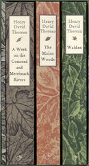 THOREAU, HENRY DAVID. The Maine Woods. A Week on the Concord and Merrimack Rivers. Civil Disobedience. Walden. Coffret: 4 volumes sous étui.