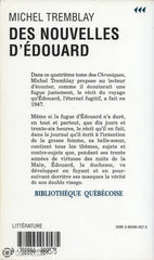 Tremblay Michel. Des Nouvelles Dédouard Livre